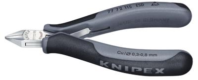 Knipex 77 72 115 ESD ESD Zijkniptang Met facet 115 mm