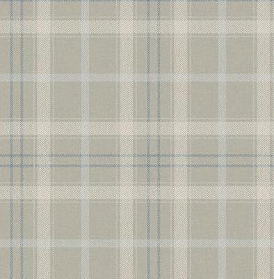 Dutch Wallcoverings Sauvage Ruit - Beige/Blauw