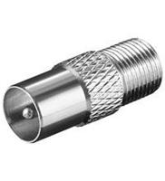 goobay Adapter F connector coaxiaal koppelstuk - thumbnail