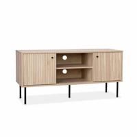 sweeek - Houten decor TV-meubel, gegroefd - Braga - thumbnail