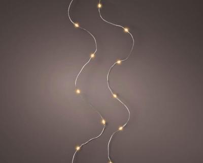 Micro LED string BO l95 cm zilver/klassiek warm kerstverlichting Lumineo - Lumineo