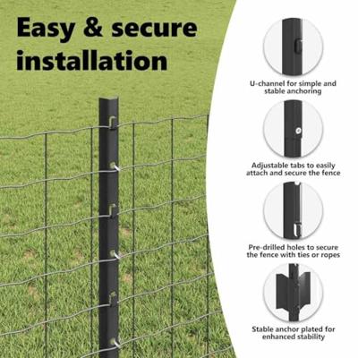 VidaXL Afrasteringspaal 5 pcs grijs 80 cm staal VidaXL Afrasteringspaal 5 pcs grijs 80 cm staal