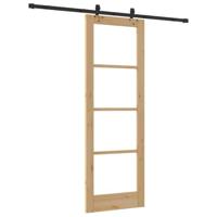 Schuifdeur ORKDAL Bruin 73.5 x 211 cm Hout en metaal - thumbnail