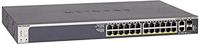 NETGEAR GS728TXP 28-poorts Gigabit/10G Stackable LAN PoE-switch Smart Managed Pro (met 24x PoE+ 195 W, 2x 10G koper en 2x 10G SFP+, desktop- of rekmontage met ProSAFE levenslange garantie) zwart - thumbnail