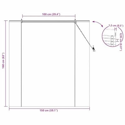 Raamrolgordijnen & Schaduwdoeken Licht Bruin 150 x 160 cm