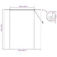 Raamrolgordijnen & Schaduwdoeken Licht Bruin 150 x 160 cm - thumbnail