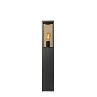 QAZQA Staande buitenlamp zwart met smoke 80 cm IP44 - Charlois - thumbnail