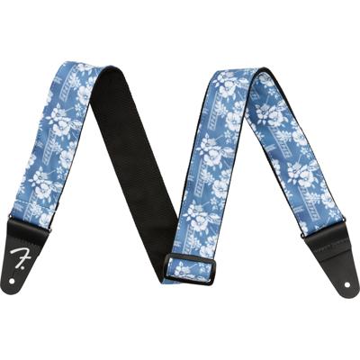 Fender Hawaiian Strap Blue Floral gitaarband Fender Hawaiian Strap Blue Floral gitaarband