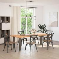 Console tafelpoten 4 st 72-74 cm staal naturel - thumbnail