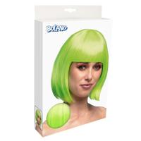 Pruik bobline cabaret groen - thumbnail