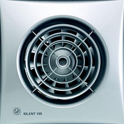 S&P Silent 100 CZ badkamerventilator zilver