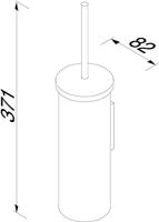 Toiletborstel met Houder Geesa Nemox Wand Geborsteld Goud Geesa - thumbnail