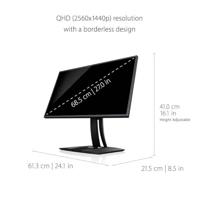 Viewsonic VP2768A LED-Monitor 68.6cm (27 Zoll) EEK B (A+++ - D) 2560 x 1440 Pixel WQHD 5 ms DisplayP - thumbnail