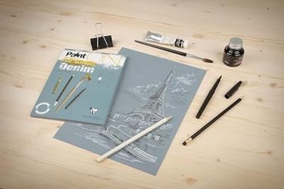 Clairefontaine Painton Mixmedia - Blok - 250 gr - 15 Blad - Denim Blauw