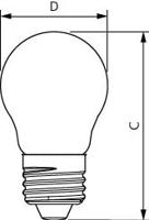 Signify 34766300 Gloeilamp-lamp Energielabel E (A - G) E27 Peer 6.5 W Warmwit (Ø x l) 45 mm x 78 mm 1 stuk(s) - thumbnail