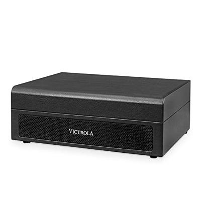 PREMIUM PLATINE VINYLE VALISE VINTAGE BLUETOOTH NOIR