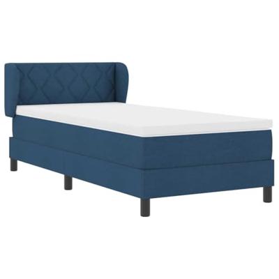 Boxspringbed met matras stof blauw 100x200 cm