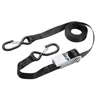 Masterlock Single pack ratchet tie down with S hooks 5m - colour : black - 3109EURDAT - thumbnail