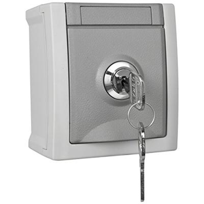 VIKO 90591045-DE Pacific Wandcontactdoos met randaarde afsluitbaar spatwaterdicht Grijs 1 stuk(s)