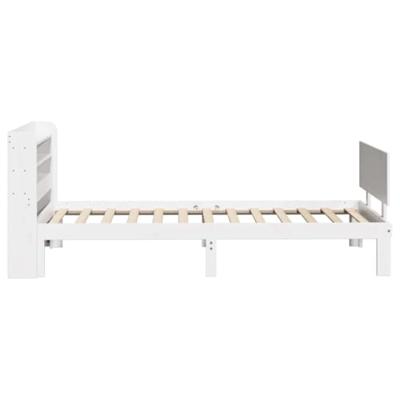 Bedframe met hoofdeinde zonder matras 90x200 cm wit