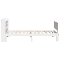 Bedframe met hoofdeinde zonder matras 90x200 cm wit - thumbnail
