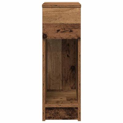 Nachtkastje met lade 20x36x60 cm oud houtkleurig