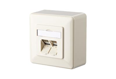 Metz Connect 130C381002-I Netwerkdoos Inbouw (in muur) Inzet met centraalstuk en frame CAT 6A 2 poorten Zuiver wit Metz Connect 130C381002-I Netwerkdoos Inbouw (in muur) Inzet met centraalstuk en frame CAT 6A 2 poorten Zuiver wit