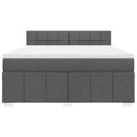 Boxspring met matras stof donkergrijs 180x200 cm - thumbnail