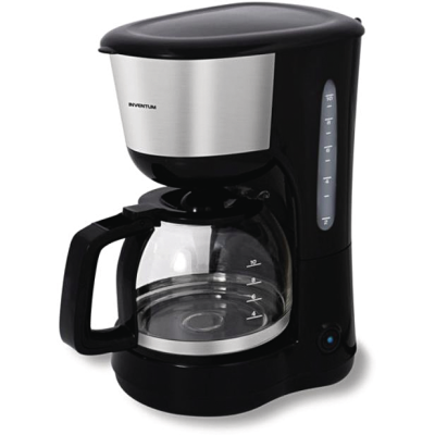 Koffiezetapparaat inventum 1.25liter zwart met rvs Koffiezetapparaat inventum 1.25liter zwart met rvs