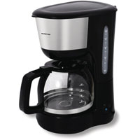 Koffiezetapparaat inventum 1.25liter zwart met rvs - thumbnail