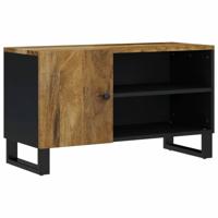Tv-meubel 80x33x46 cm massief mangohout en bewerkt hout - thumbnail