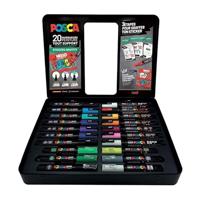 Posca paintmarkers, metalen doos van 20 stuks, assorti, ontwerp Stickers Graffiti - thumbnail
