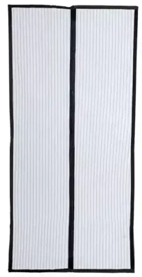 Horgordijn zwart 210x99 cm magnetische sluiting