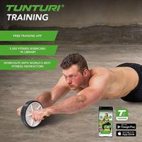 Tunturi Dubbele Trainingswiel | Buikspiertrainer | Buikspierwiel | Zwart - thumbnail