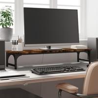 VidaXL Monitorstandaard 85x23x15,5 cm bewerkt hout gerookt eikenkleur - thumbnail