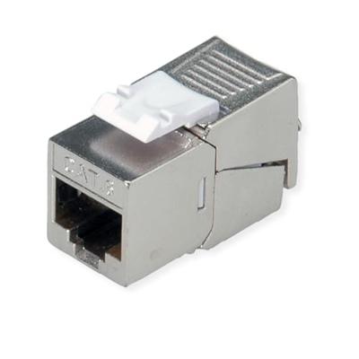 ROLINE Cat.6 (Class E)/Keystone, RJ-45, afgeschermd, zonder gereedschap, compact, zilverkleurig ROLINE Cat.6 (Class E)/Keystone, RJ-45, afgeschermd, zonder gereedschap, compact, zilverkleurig