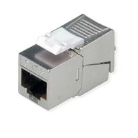 ROLINE Cat.6 (Class E)/Keystone, RJ-45, afgeschermd, zonder gereedschap, compact, zilverkleurig - thumbnail