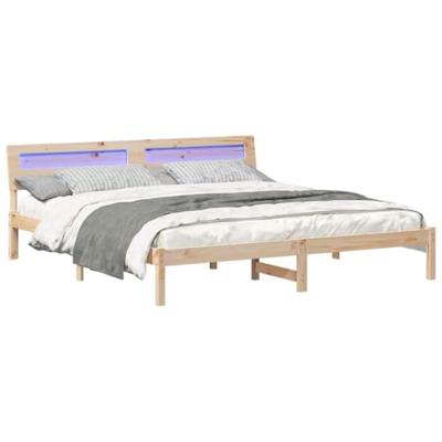 Bedframe Bruin 180 x 200 cm Massief grenenhout Bedframe Bruin 180 x 200 cm Massief grenenhout