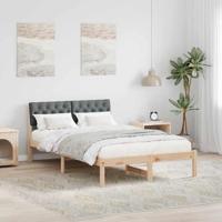 Bedframe Bruin en donkergrijs 120 x 200 cm Massief grenenhout - thumbnail