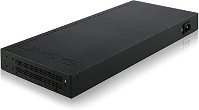Linksys Lgs326P-Eu Beheerde Gigabit Poe+ (192 W) Smart-Switch Met 2 Gigabit- En Sfp-Poorten Voor Bedrijven, 24-Poorts, Zwart/Blauw