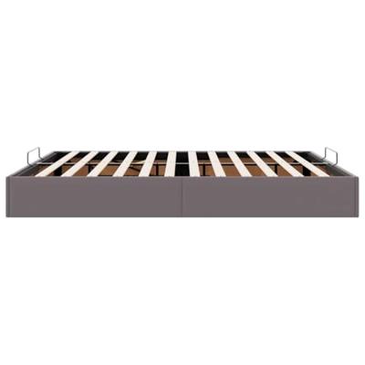 Bedframe zonder matras 200x200 cm kunstleer grijs