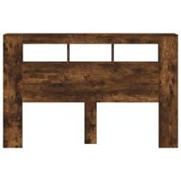 Hoofdeinde met LED 160x18,5x103,5 cm bewerkt hout gerookt eiken - thumbnail