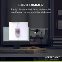 Riga - LED Tafellamp - 4 Watt 345 lumen - 2700K Warm wit- Kantelbaar en Draaibaar - Ingebouwde snoerdimmer - Bureaulamp - GU10 - IP20 voor binnen - Zwart - thumbnail