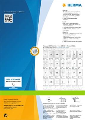 Etiket herma 4609 52.5x21.2mm prem wit 11200st | 8 stuks