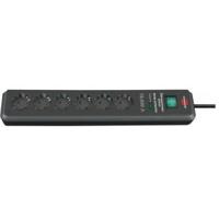 Brennenstuhl 1159540366 PDU Stekkerdoos | Secure-Tec | 6 Sockets | Overspanningsbeveiliging | Schakelaar | Zwart | 2 meter - thumbnail