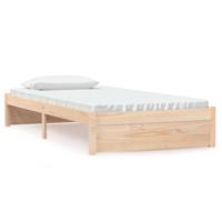 Bedframe massief hout wit 100x200 cm - thumbnail