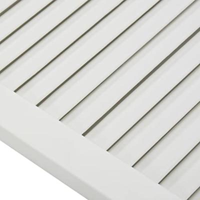 Kastdeuren met lamellen 2 st 69x49,4 cm massief grenenhout wit