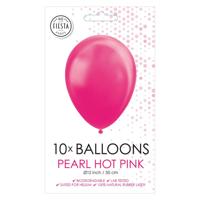 Globos Ballonnen pearl hard roze 30cm, 10st. - thumbnail