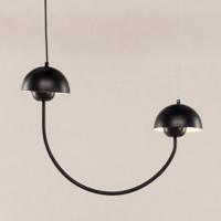 Nohr Hanglamp 'Lakitha' 2-lamps, kleur Zwart - thumbnail