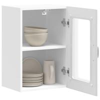 Keukenbovenkast met glazen deur Lucca hoogglans wit - thumbnail